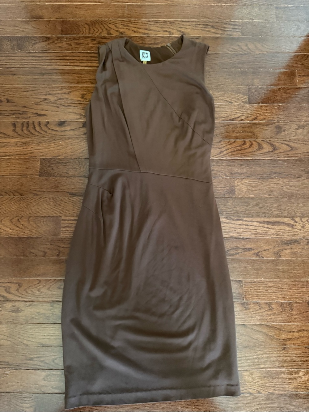 Anne Klein Chocolate Brown Sleeveless Sheath Dress
